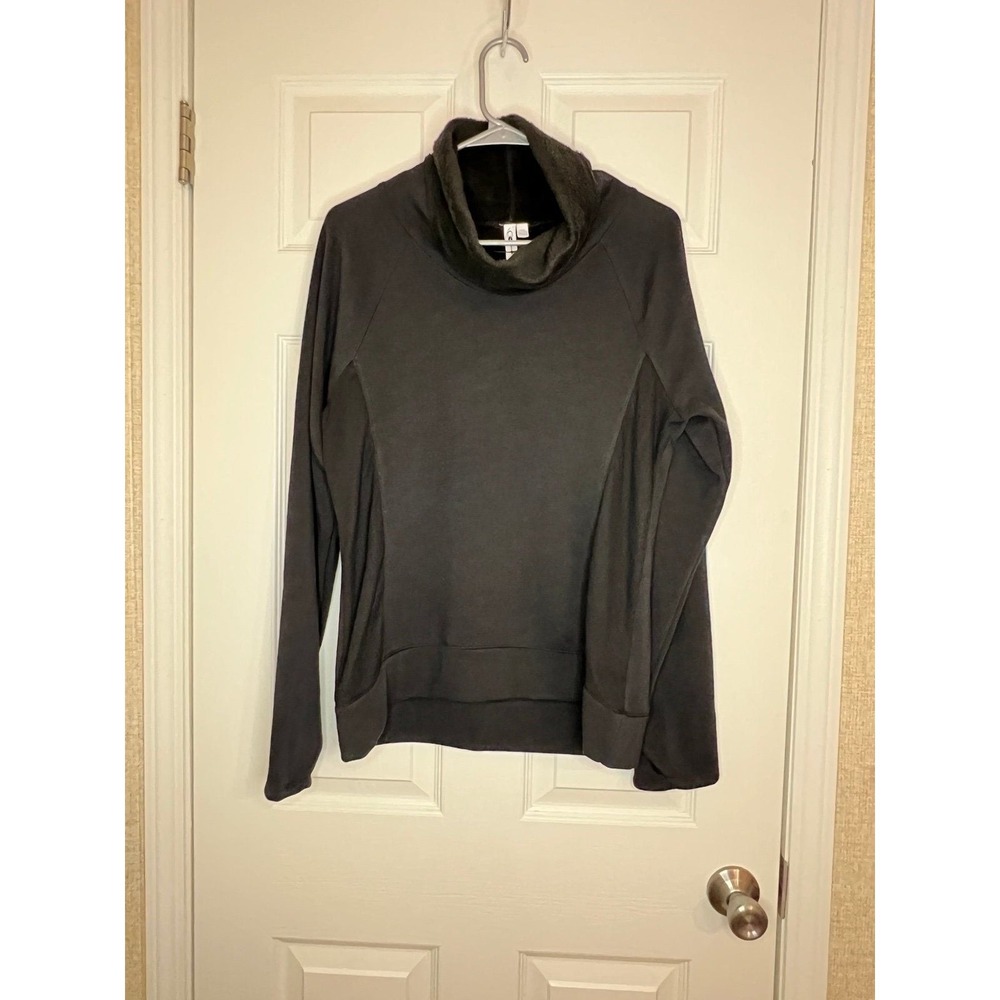 Cable & Gauge Sweatshirt Womens Medium Black New Cowl Neck Fleece ZX47311
